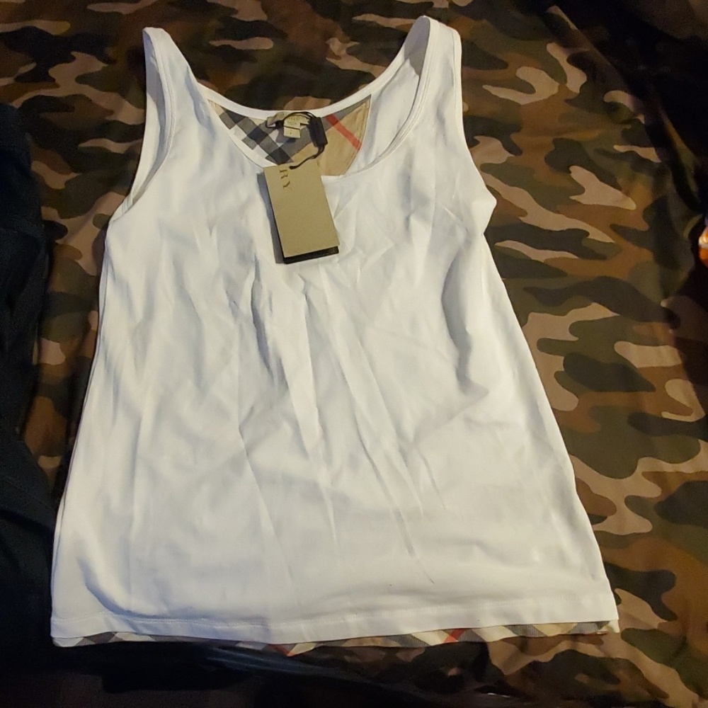 Burberry white tank top